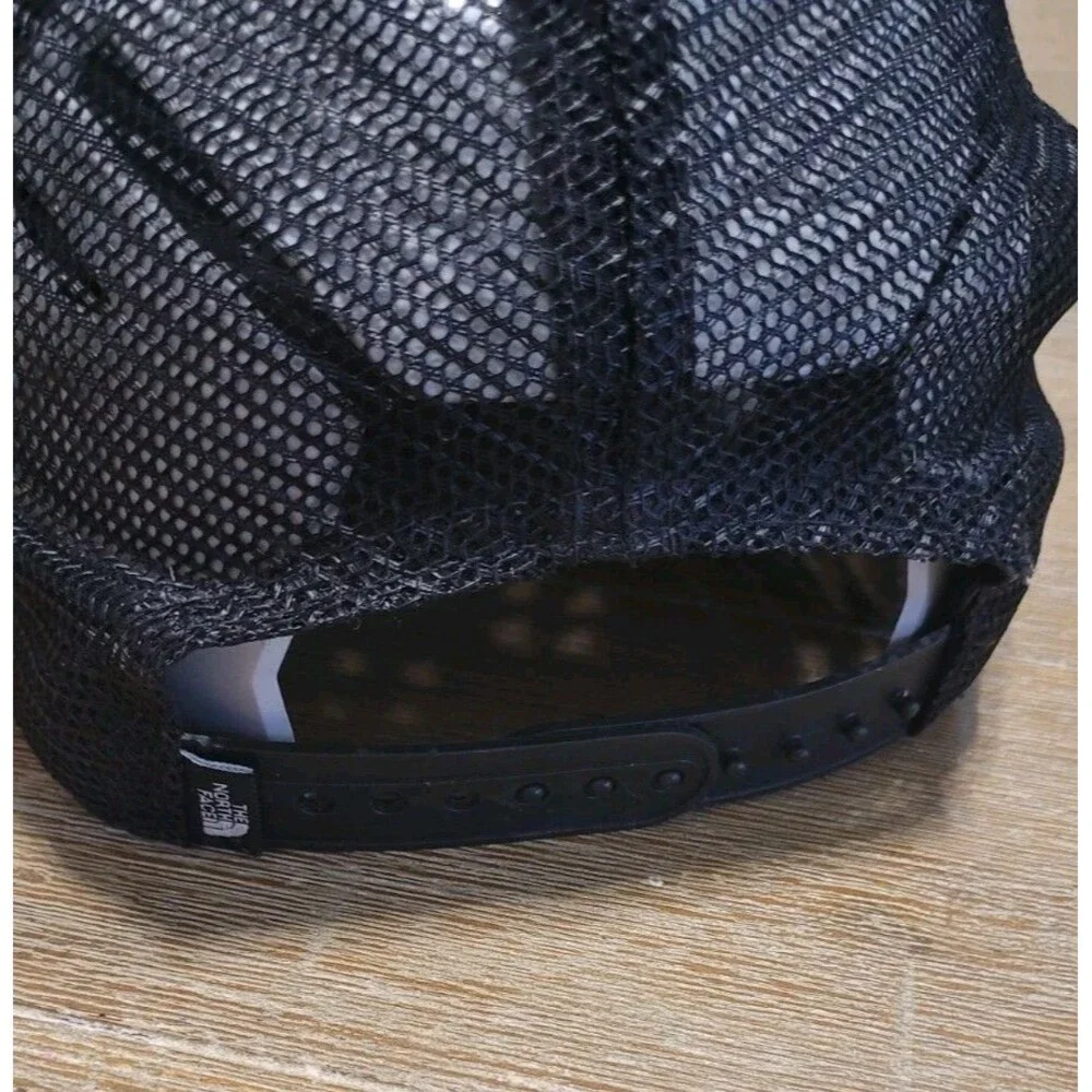 The North Face Black Trucker Hat - White TNF LOGO Snapback Cap Hiking Outdoors